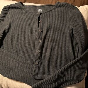 Lunya Women's Pima cotton waffle knit cardigan